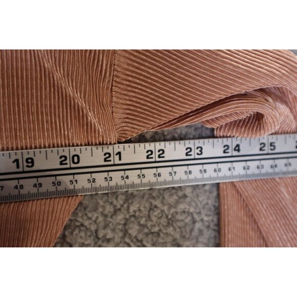 Ribbed Mauve Wrap-Style V-Neck Sweater By Skies Are Blue Long Sleeves Size M Sof - Picture 7 of 7